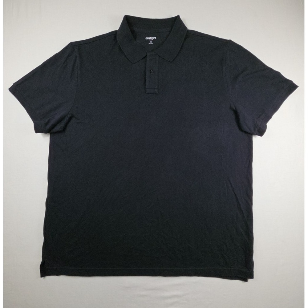 Old Navy Go-Dry Black Polo Shirt Men's XXL Short Sleeve Collared
